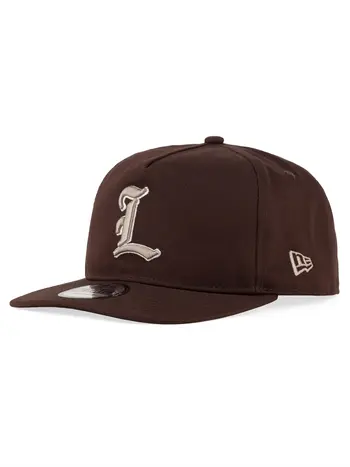 LOVIAH HOMMES BIG L GOLFER NEW ERA CAP BURNT WOOD