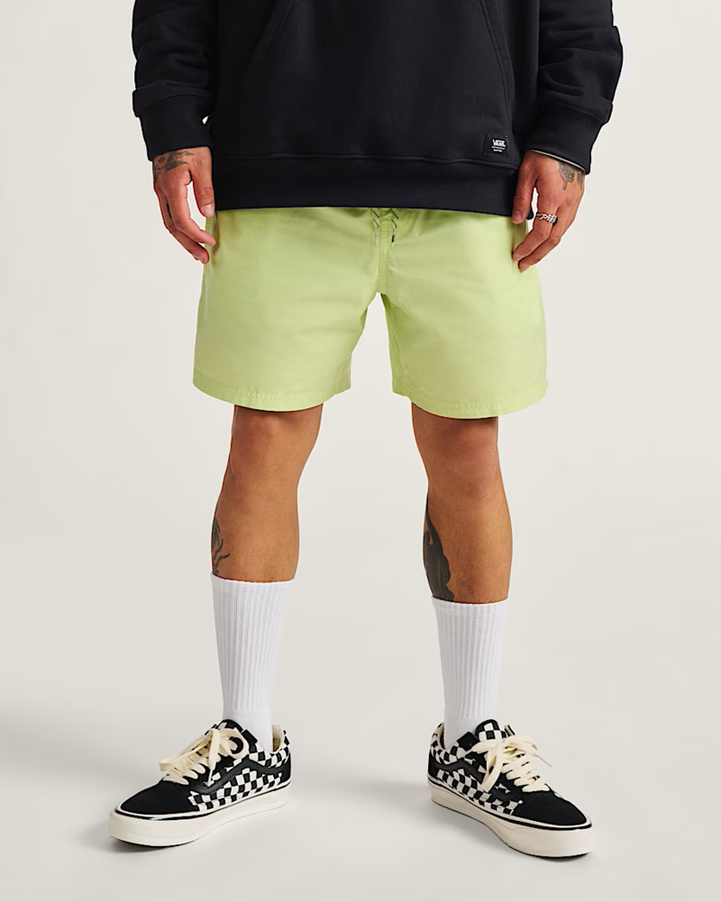 Vans HOMMES PRIMARY SOLID ELASTIC 17" SHORTS SHADOW LIME