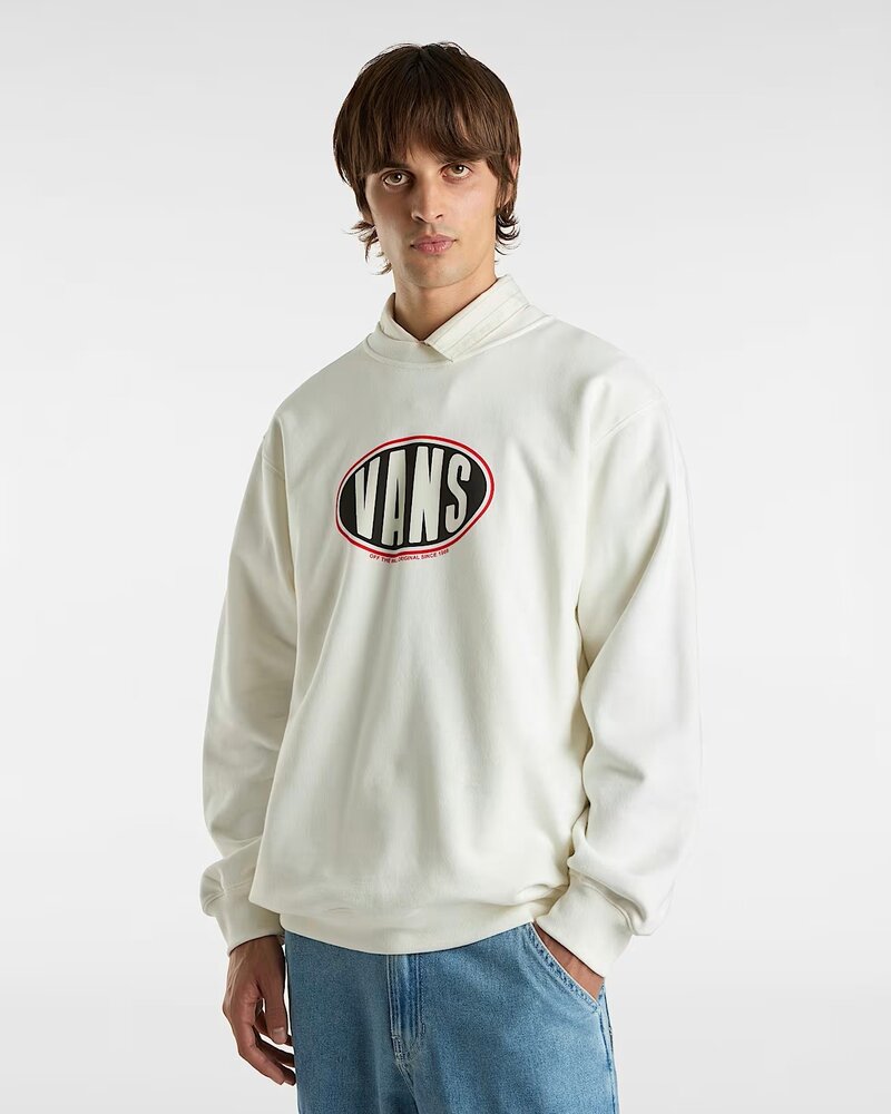 Vans MEN'S SPRAY ON LOOSE CREW SWEATSHIRT MARSHMALLOW