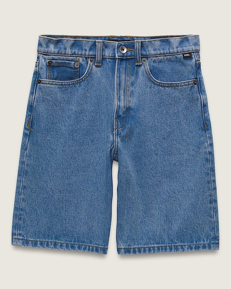 Vans MEN'S CHECK-5 BAGGY DENIM SHORTS STONEWASH BLUE
