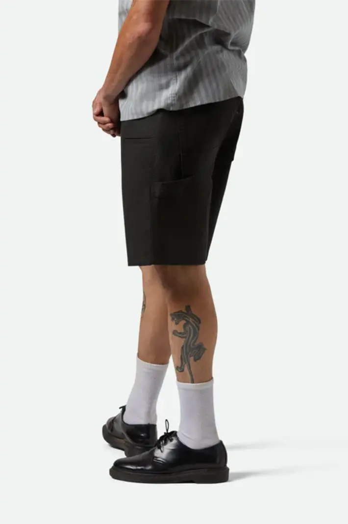 Brixton MEN'S BUILDERS CARPENTER BAGGY SHORT WASHED BLACK