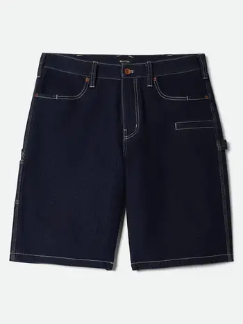 Brixton MEN'S BUILDERS CARPENTER BAGGY SHORT RINSE DENIM