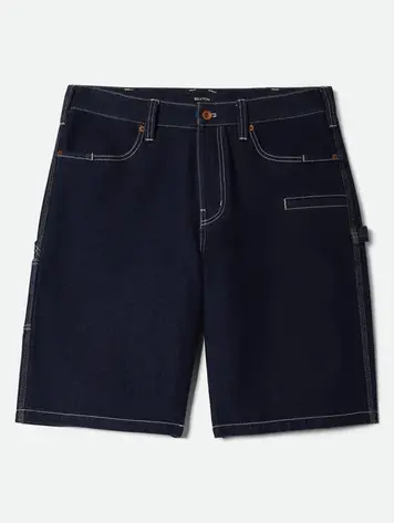 Brixton HOMMES BUILDERS CARPENTER BAGGY SHORT RINSE DENIM