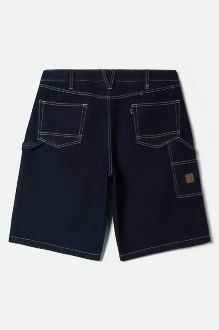 Brixton HOMMES BUILDERS CARPENTER BAGGY SHORT RINSE DENIM
