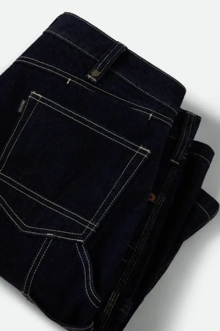 Brixton HOMMES BUILDERS CARPENTER BAGGY SHORT RINSE DENIM
