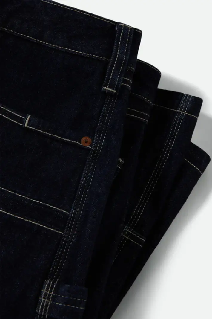 Brixton HOMMES BUILDERS CARPENTER BAGGY SHORT RINSE DENIM