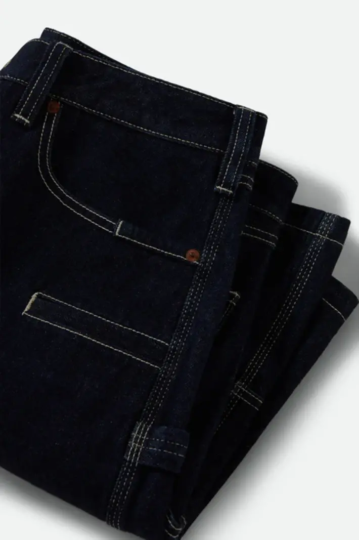 Brixton HOMMES BUILDERS CARPENTER BAGGY SHORT RINSE DENIM