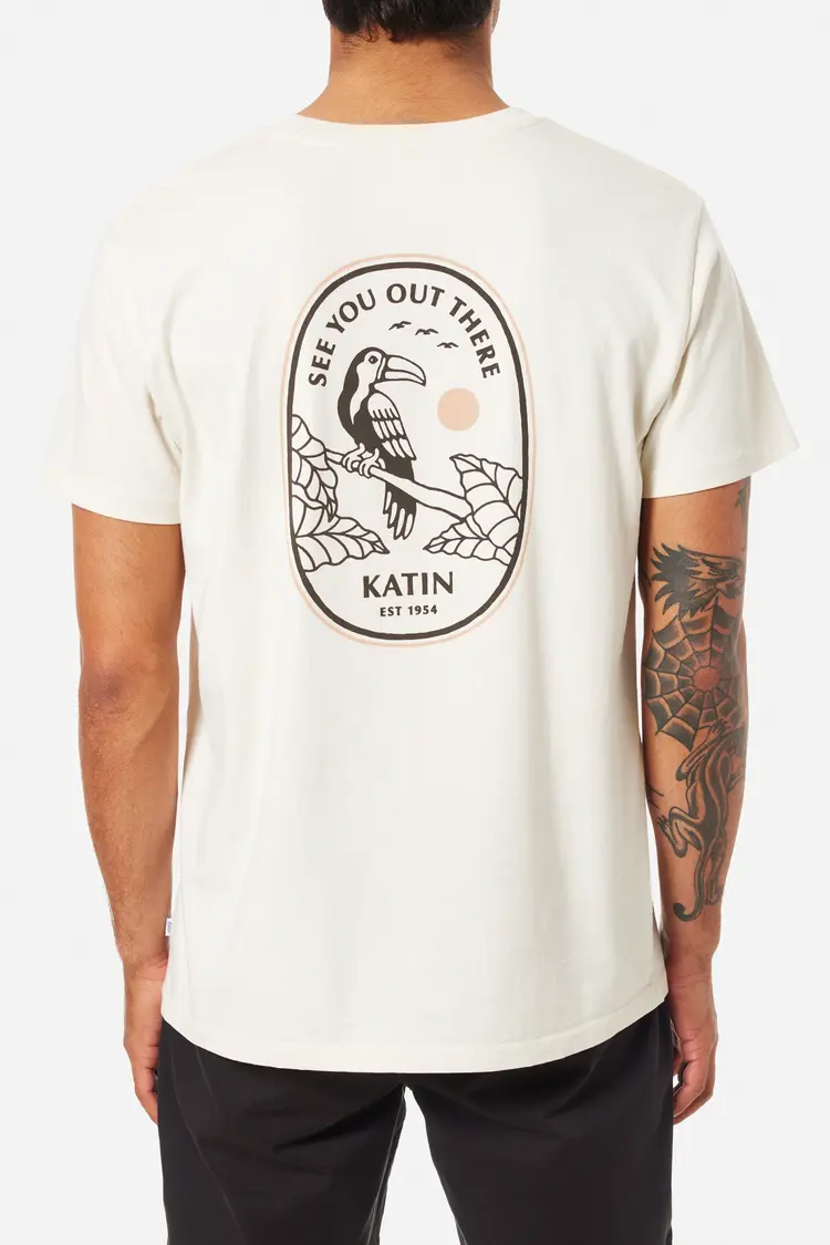 Katin HOMMES BORNEO TEE VINTAGE WHITE