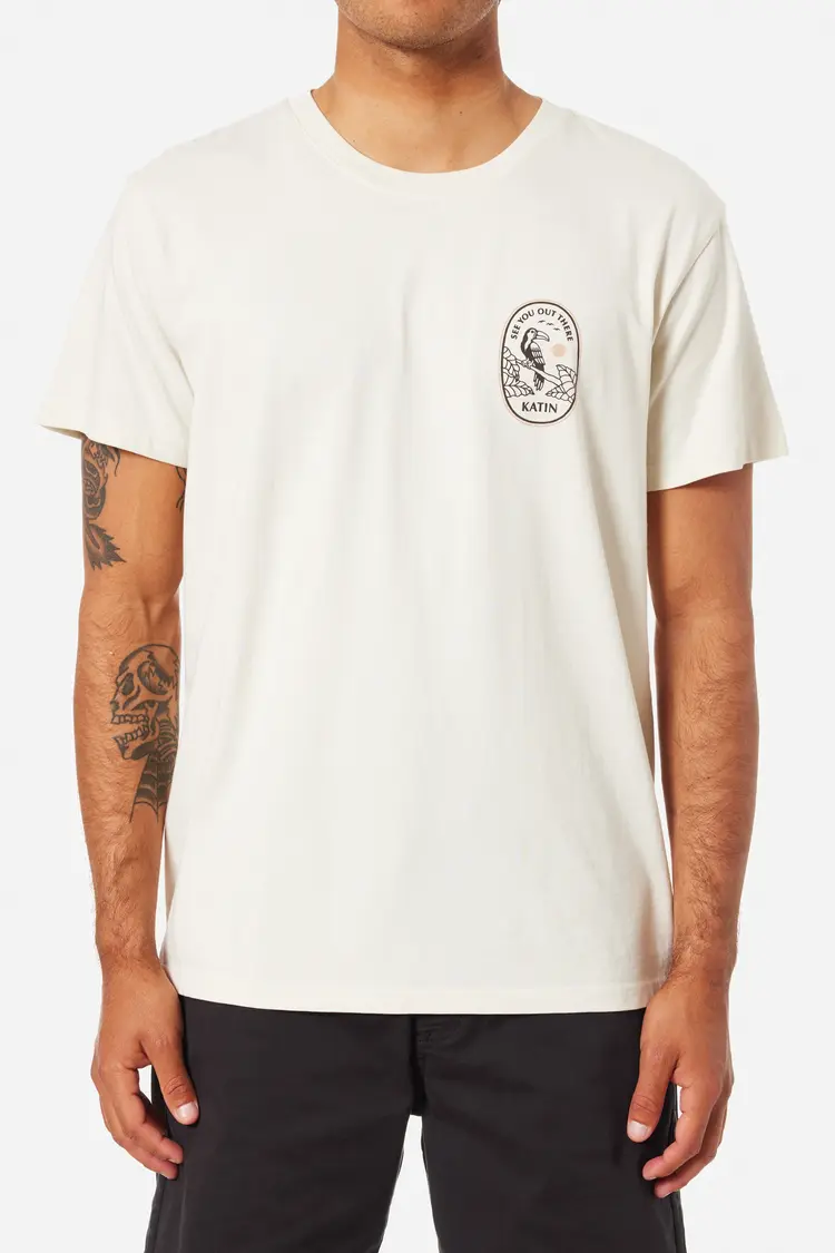 Katin HOMMES BORNEO TEE VINTAGE WHITE