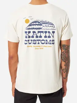 Katin HOMMES DRAINER TEE VINTAGE WHITE