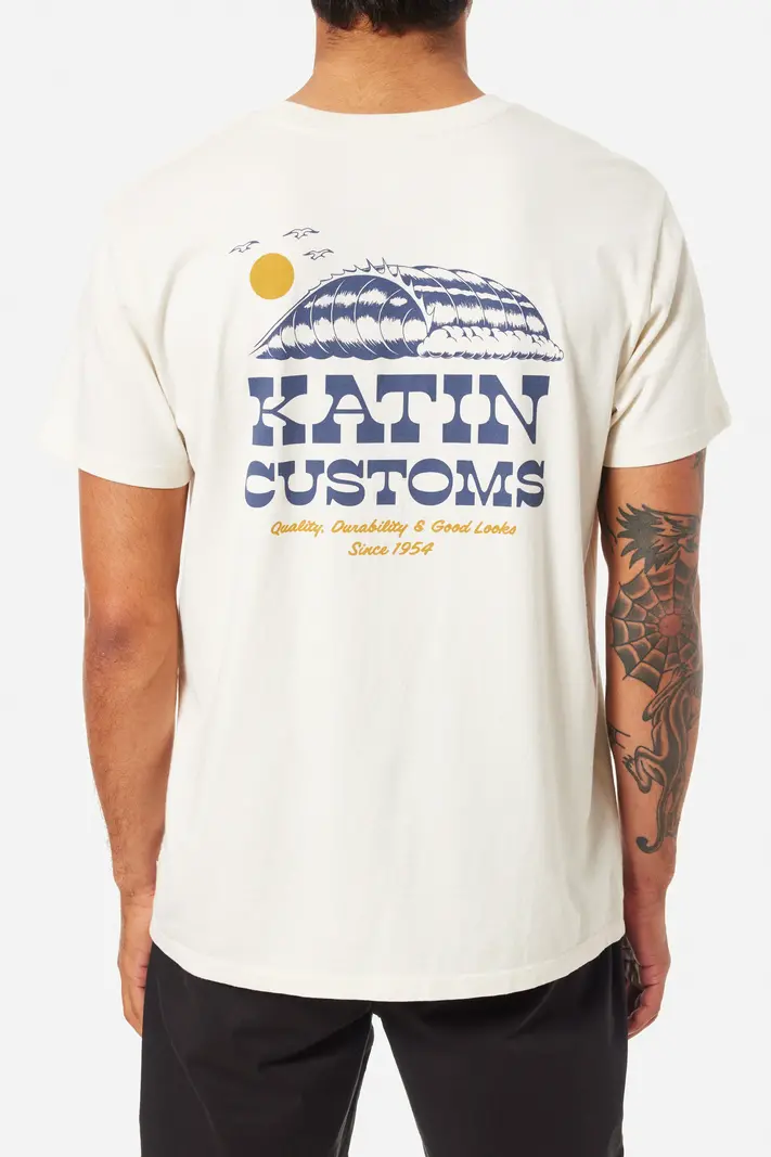 Katin HOMMES DRAINER TEE VINTAGE WHITE