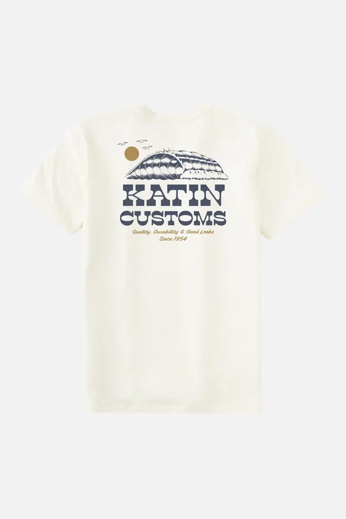 Katin HOMMES DRAINER TEE VINTAGE WHITE