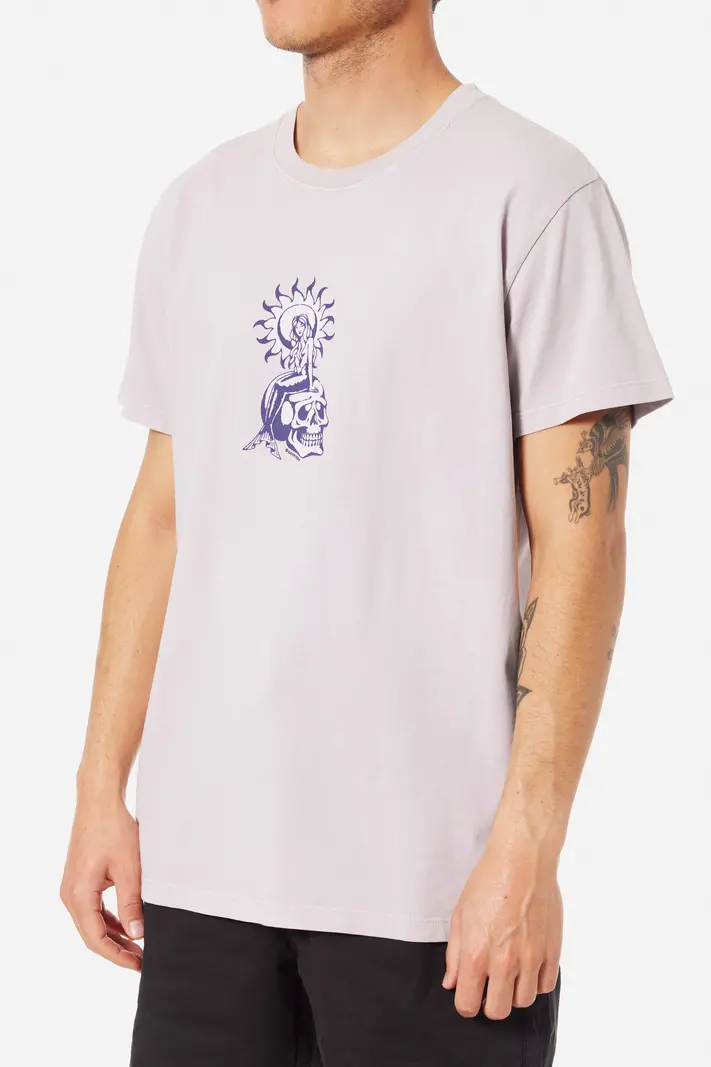 Katin HOMMES VIXEN TEE LIGHT LAVENDER PIGMENT DYE