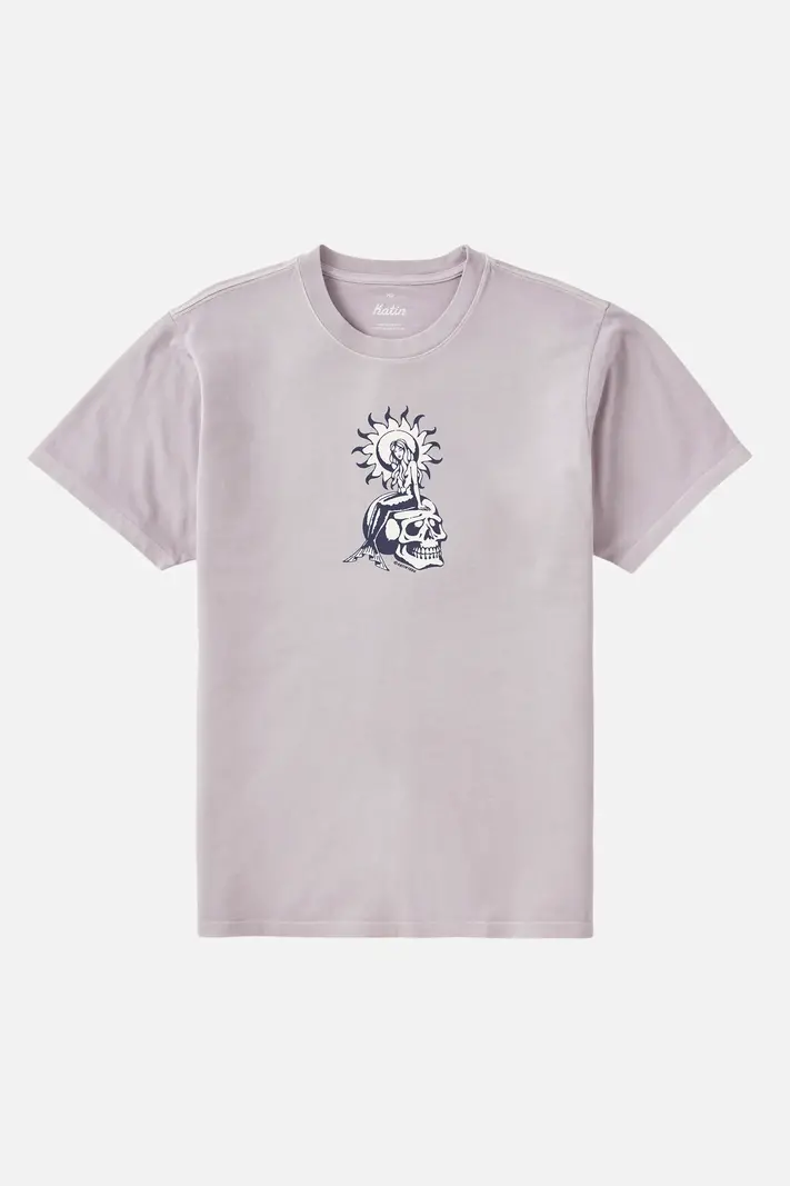 Katin HOMMES VIXEN TEE LIGHT LAVENDER PIGMENT DYE