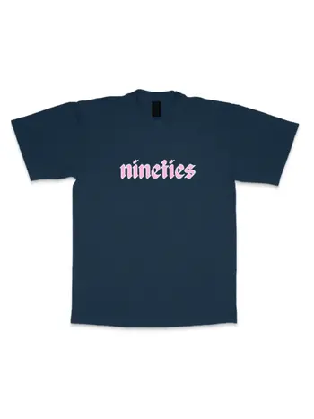 Nineties MEN'S STAPLE TEE NAVY/LIGHT PINK