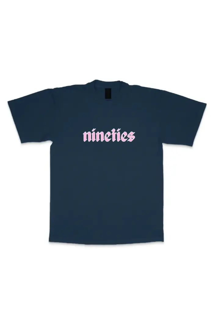 Nineties HOMMES STAPLE TEE NAVY/LIGHT PINK