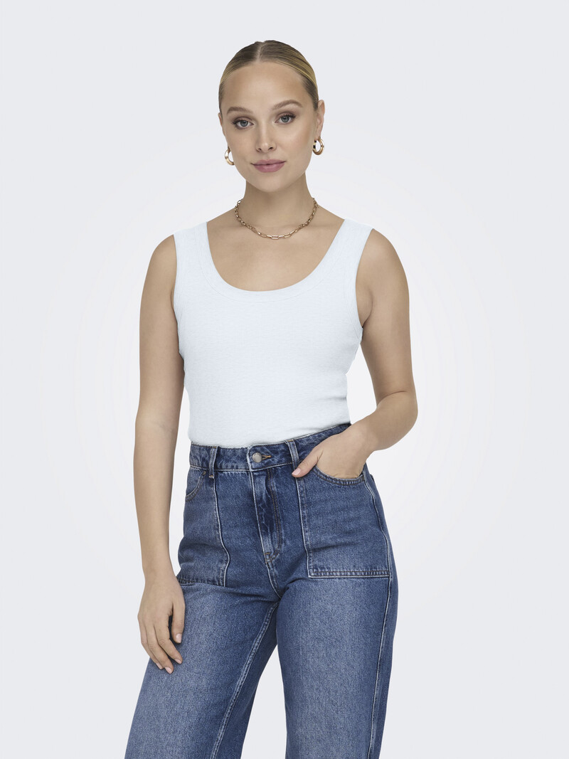 Only EASY TANK TOP BRIGHT WHITE