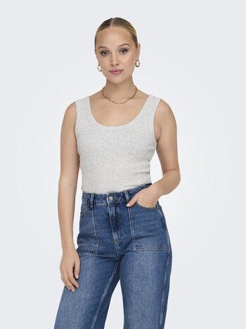 Only EASY TANK TOP LIGHT GREY MELANGE