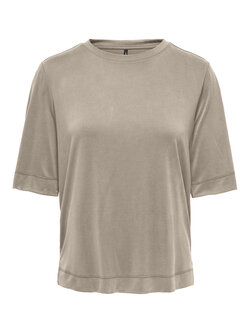 Only HANNAH O-NECK TOP FEATHER GRAY