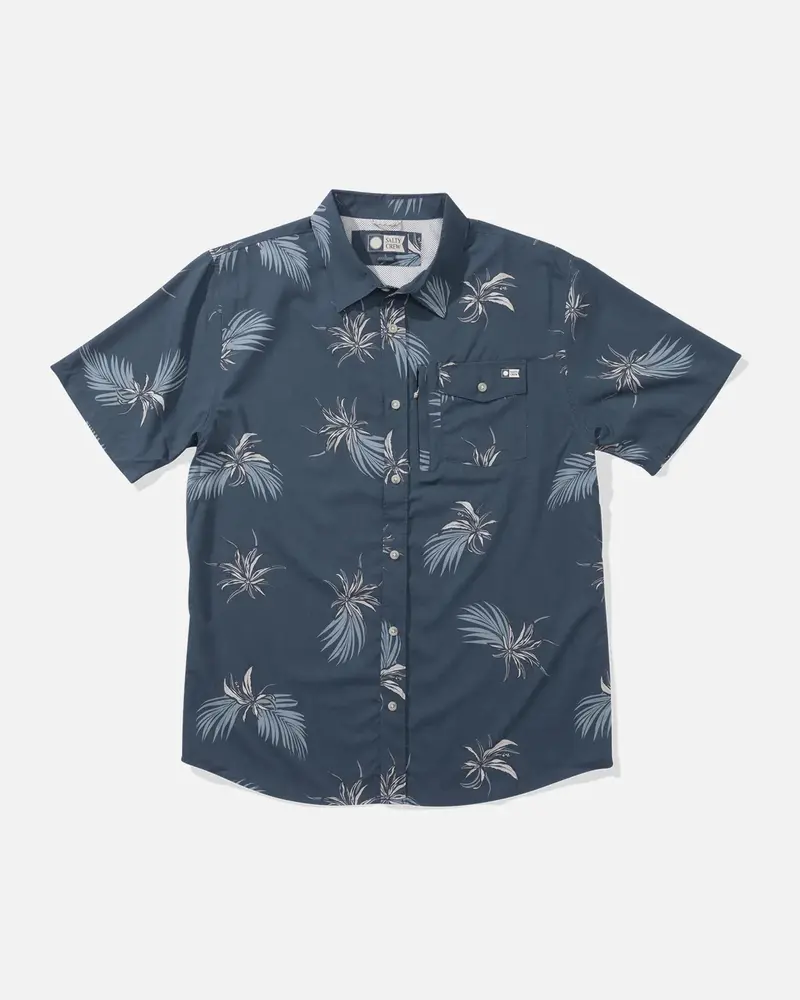 Salty crew MEN'S WEEKENDER UV BUTTON UP WOVEN BLUEFIN
