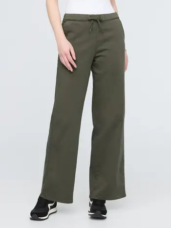 Du/er FEMMES NO SWEAT WIDE LEG PANT THYME