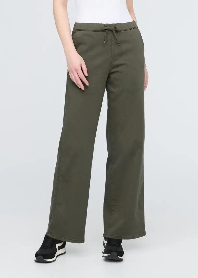 Du/er FEMMES NO SWEAT WIDE LEG PANT THYME