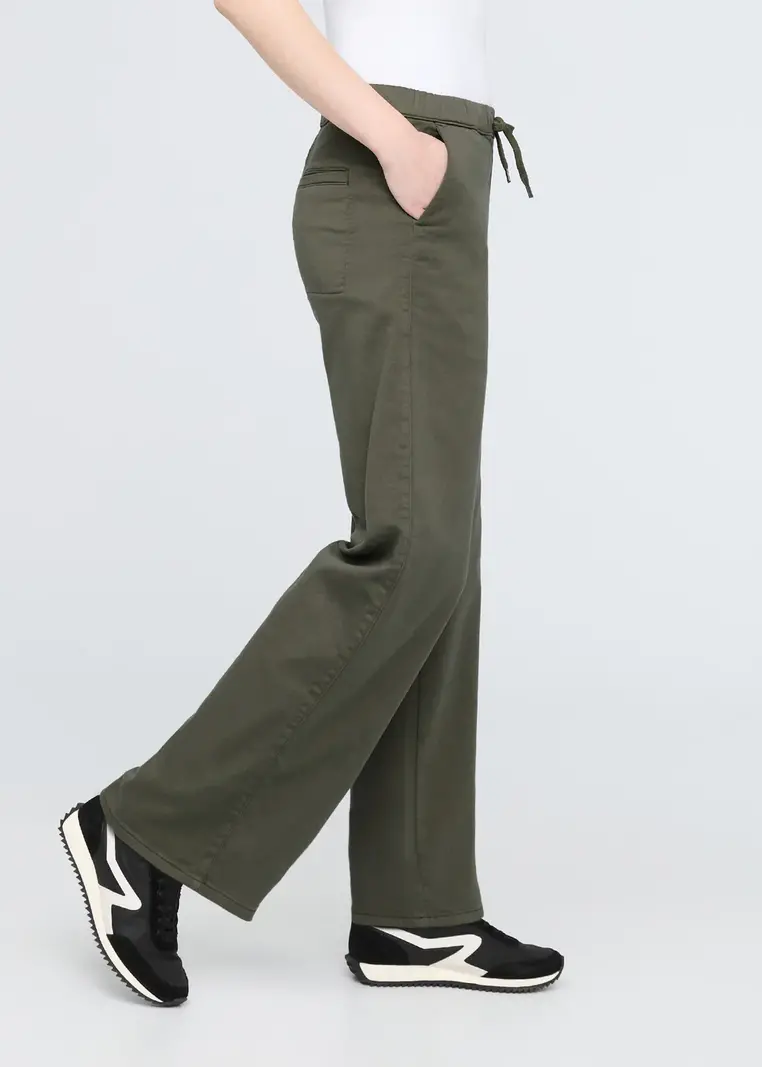 Du/er FEMMES NO SWEAT WIDE LEG PANT THYME