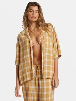 Billabong WOMEN'S BEACH SIDE SHORT SLEEVE SHIRT HEMP 2
