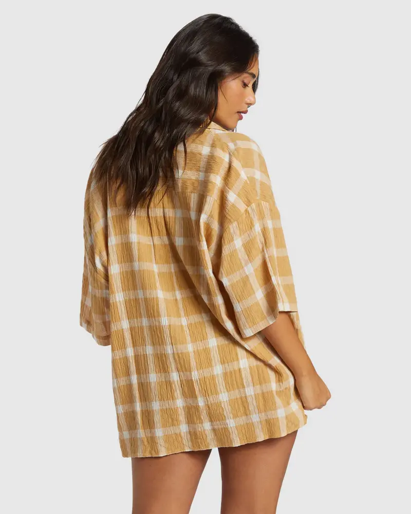 Billabong WOMEN'S BEACH SIDE SHORT SLEEVE SHIRT HEMP 2