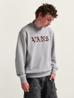 Vans MEN'S ORIGINAL YE OLDE CREW SWEATSHIRT CEMENT HEATHER