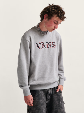 Vans HOMMES ORIGINAL YE OLDE CREW SWEATSHIRT CEMENT HEATHER