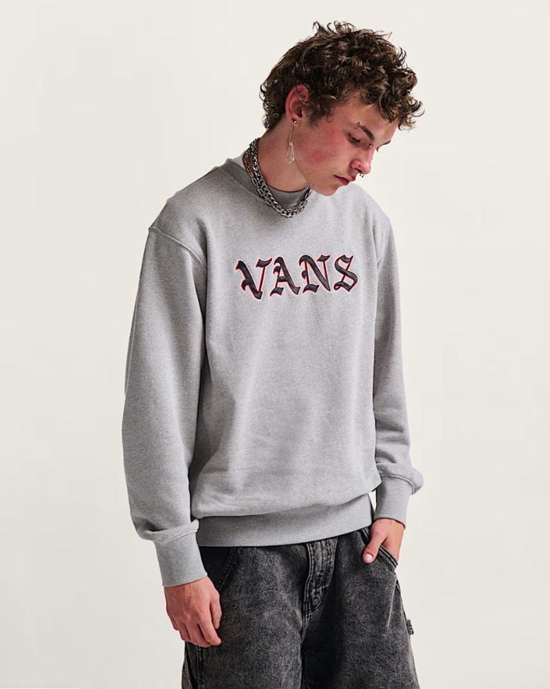 Vans HOMMES ORIGINAL YE OLDE CREW SWEATSHIRT CEMENT HEATHER