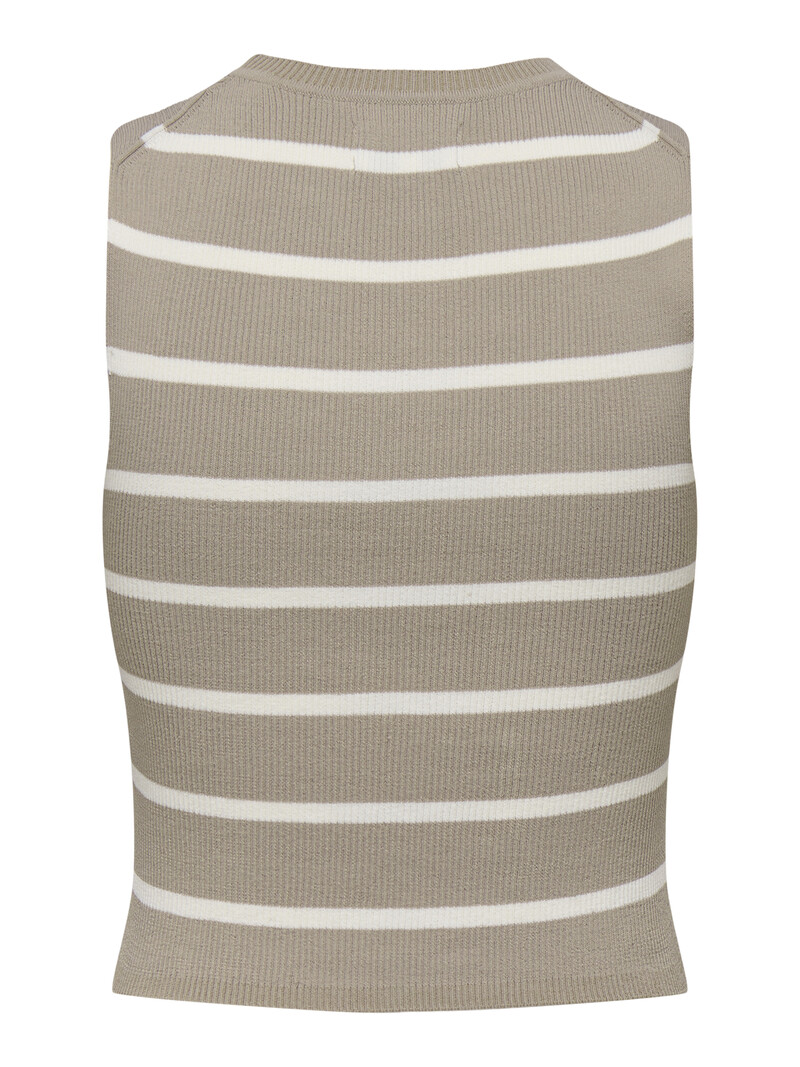Only MAJLI TANK TOP KNT SIMPLY TAUPE STRIPES