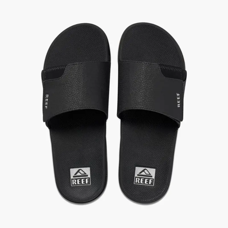 Reef MEN'S FANNING SLIDE BLACK/SILVER