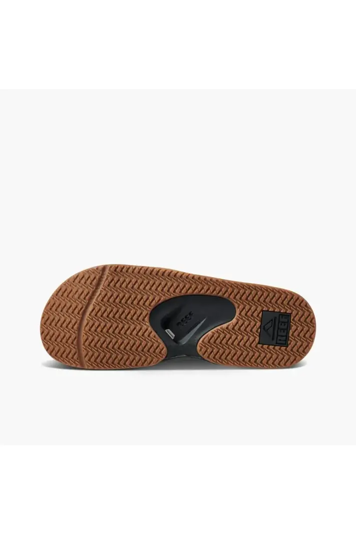 Reef HOMMES FANNING SLIDE BLACK/SILVER