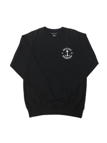Universe Boardshop MEN'S ANCRE FLEECE RAGLAN BLACK/WHITE
