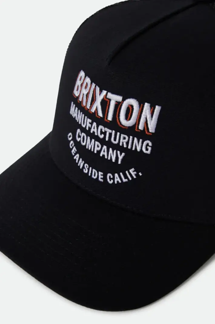 Brixton HOMMES REDOUBT CREST NETPLUS TRUCKER HAT BLACK/BLACK