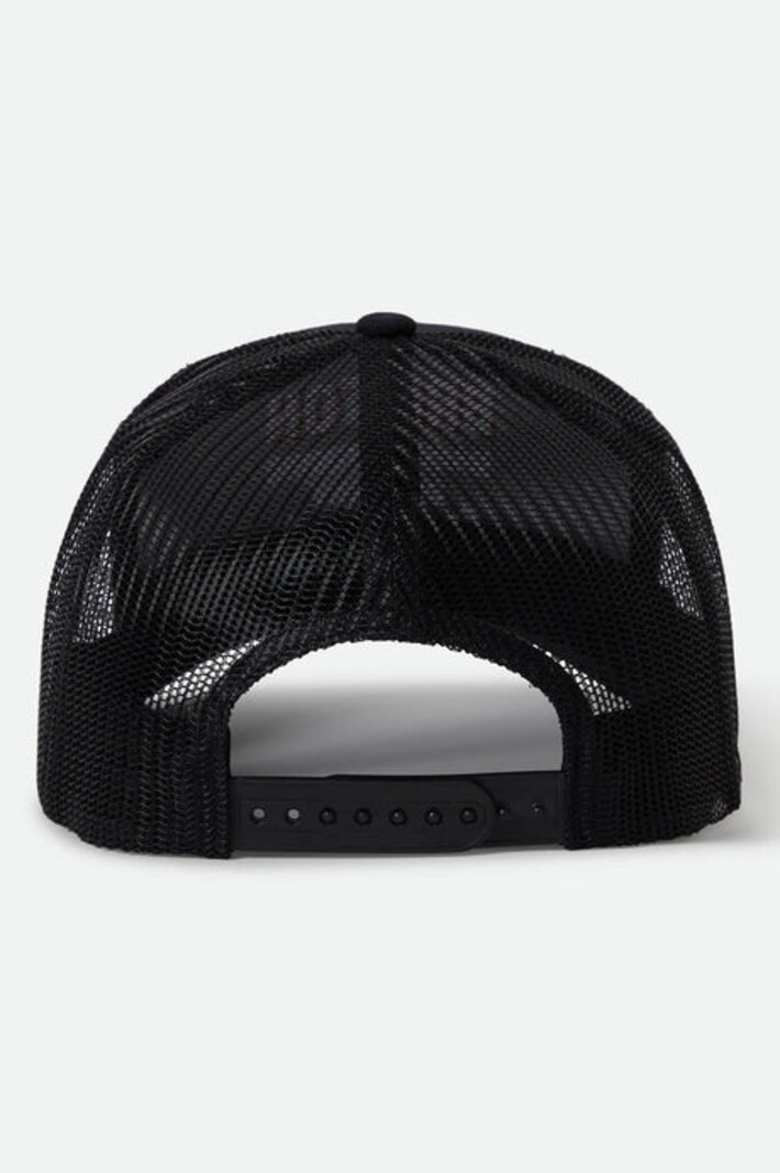 Brixton HOMMES REDOUBT CREST NETPLUS TRUCKER HAT BLACK/BLACK