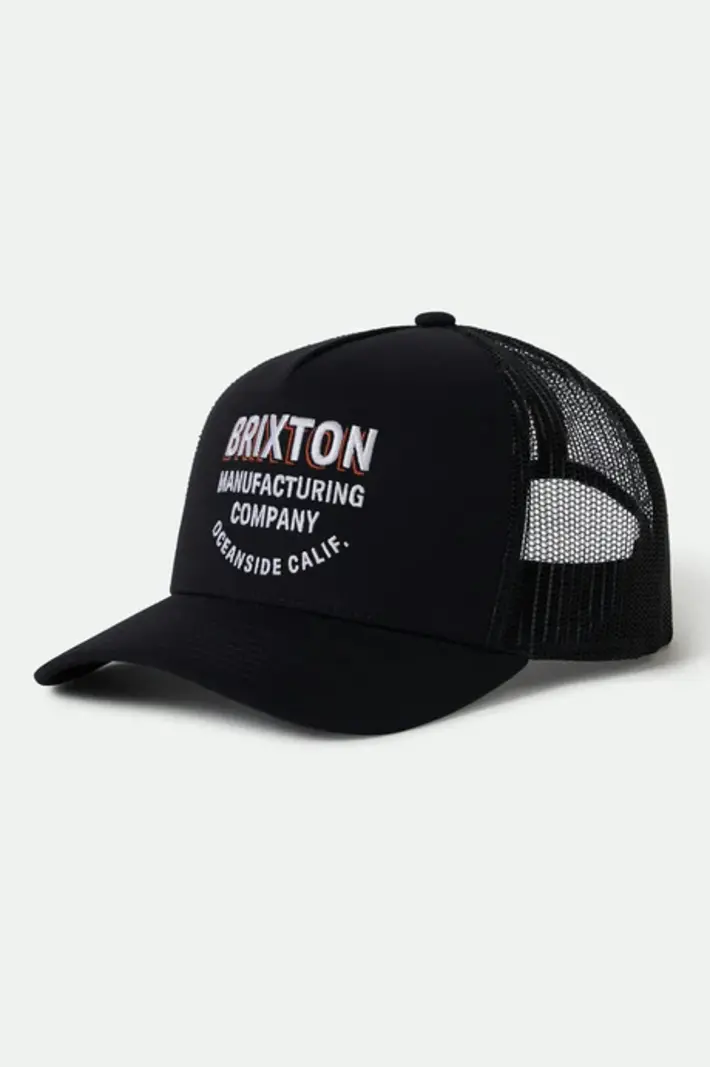 Brixton HOMMES REDOUBT CREST NETPLUS TRUCKER HAT BLACK/BLACK
