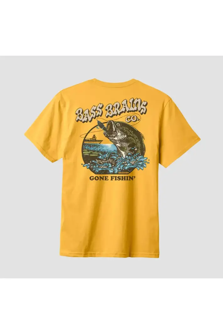 Brixton HOMMES BASS BRAINS GF STT T-SHIRT RAY