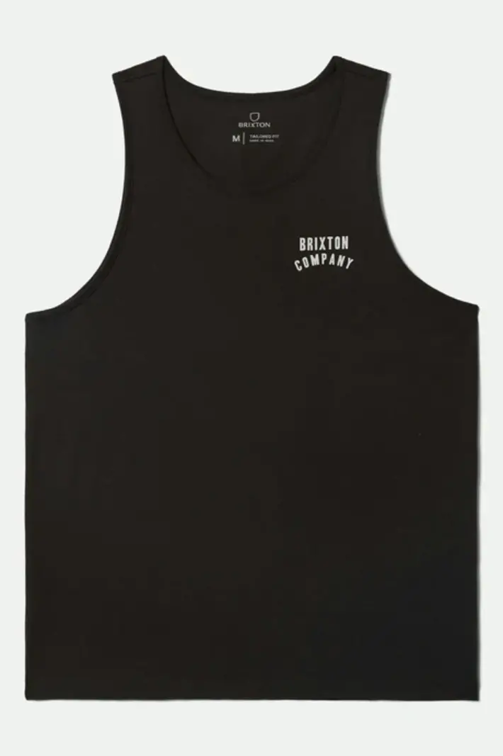 Brixton MEN'S WOODBURN TANK TOP WASHED BLACK/WHITE