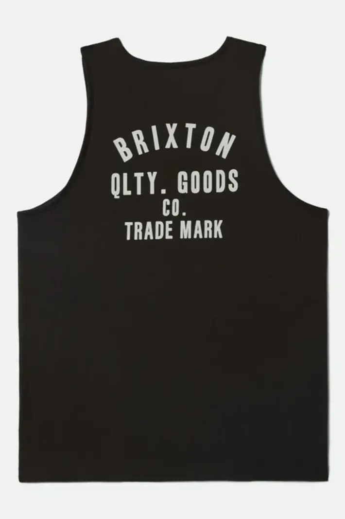 Brixton HOMMES WOODBURN TANK TOP WASHED BLACK/WHITE