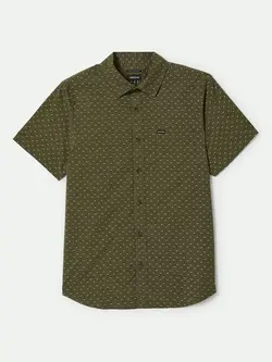 Brixton HOMMES CHARTER PRINT S/S SHIRT IVY GREEN/MICRO FLORAL