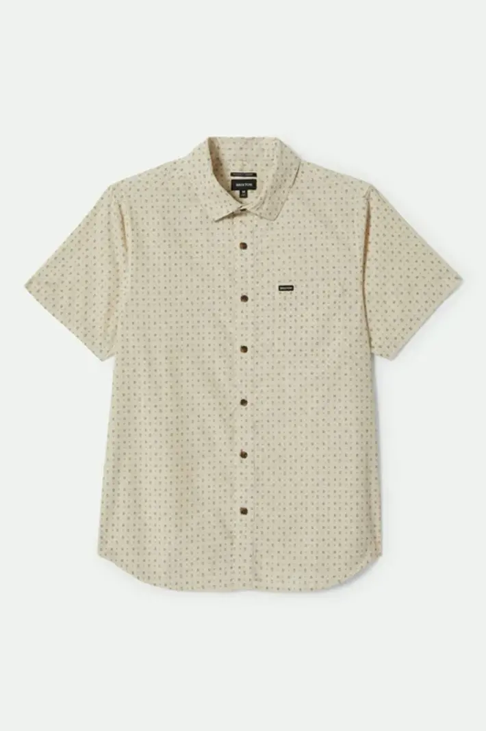 Brixton HOMMES CHARTER PRINT SS SHIRT OFF WHITE/MICRO FLORAL