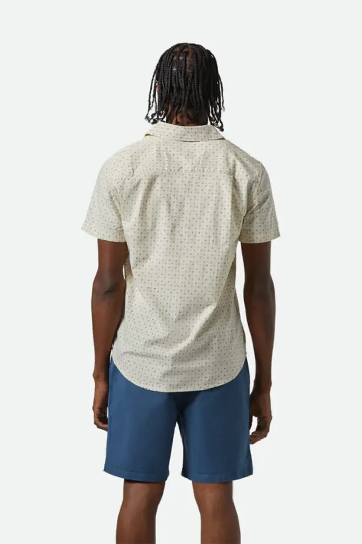 Brixton HOMMES CHARTER PRINT SS SHIRT OFF WHITE/MICRO FLORAL