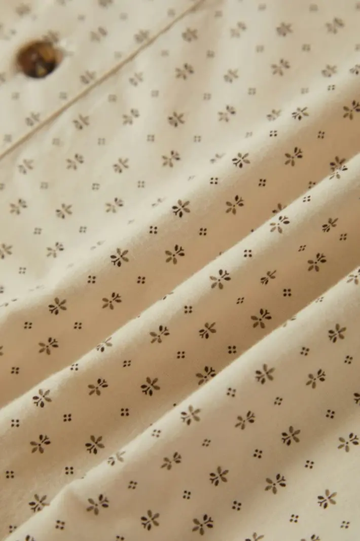 Brixton HOMMES CHARTER PRINT SS SHIRT OFF WHITE/MICRO FLORAL