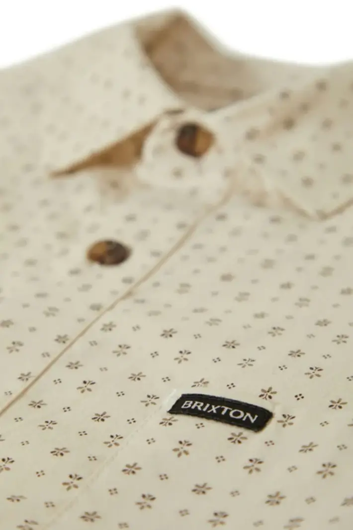 Brixton HOMMES CHARTER PRINT SS SHIRT OFF WHITE/MICRO FLORAL