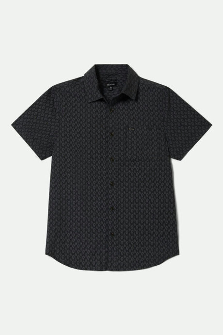 Brixton HOMMES CHARTER PRINT SS SHIRT WASHED BLACK/PRAISLEY