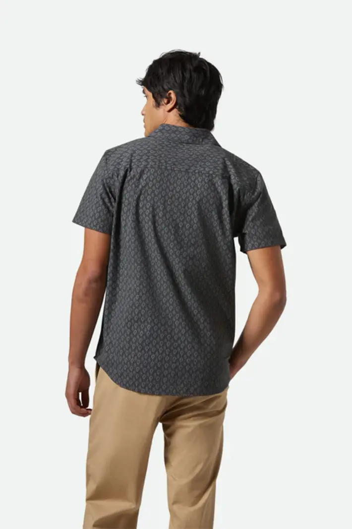 Brixton HOMMES CHARTER PRINT SS SHIRT WASHED BLACK/PRAISLEY