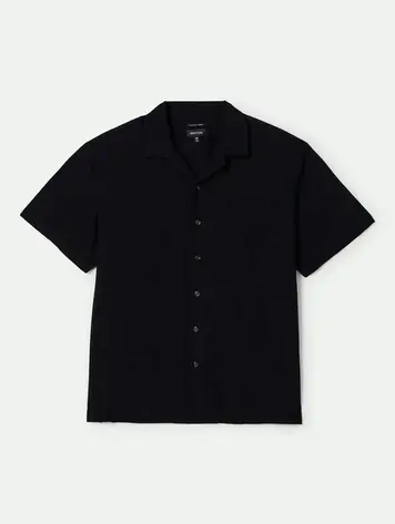 Brixton MEN'S BUNKER S/S CAMP COLLAR SHIRT BLACK